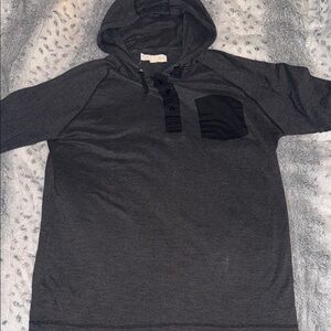 Men’s or Women’s Ezekiel Gray and Black Hooded Shirt. Men’s Large